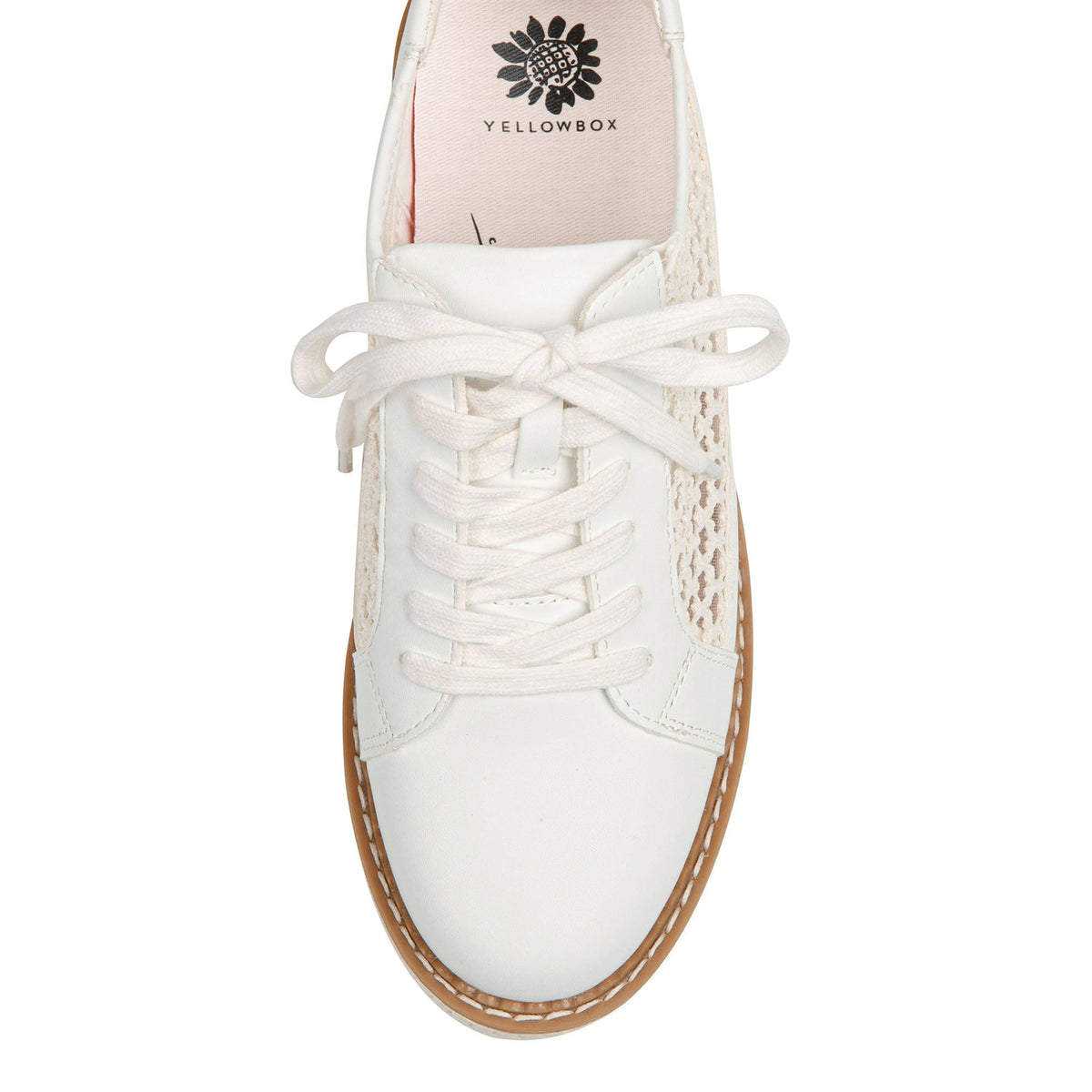 Yellow Box Footwear New | Mercer Mesh Flatform Sneaker - White