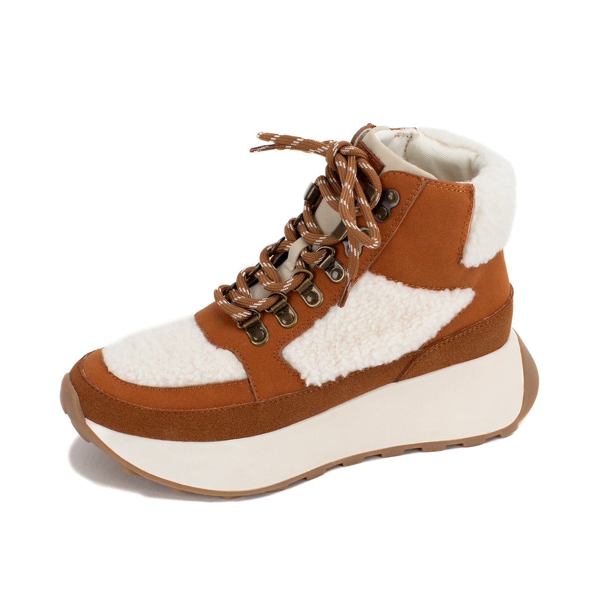 Yellow Box Footwear Classic | Hacey Flatform Hiker Boot - Tan