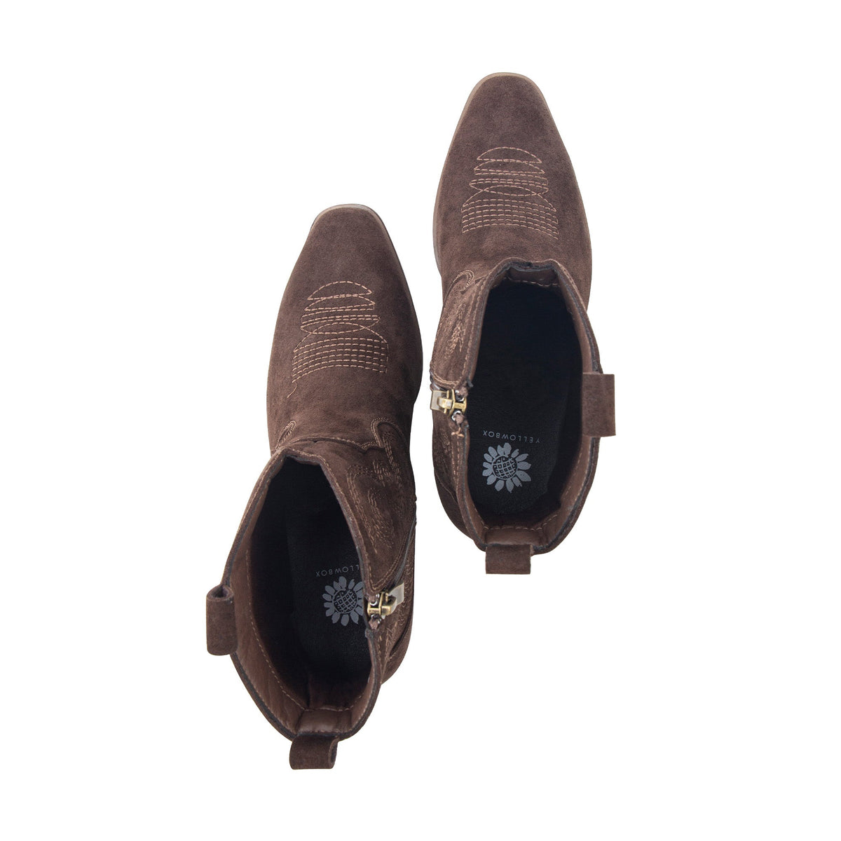 Yellow Box Footwear Sale | Brooklyn Embroidered Bootie - Brown