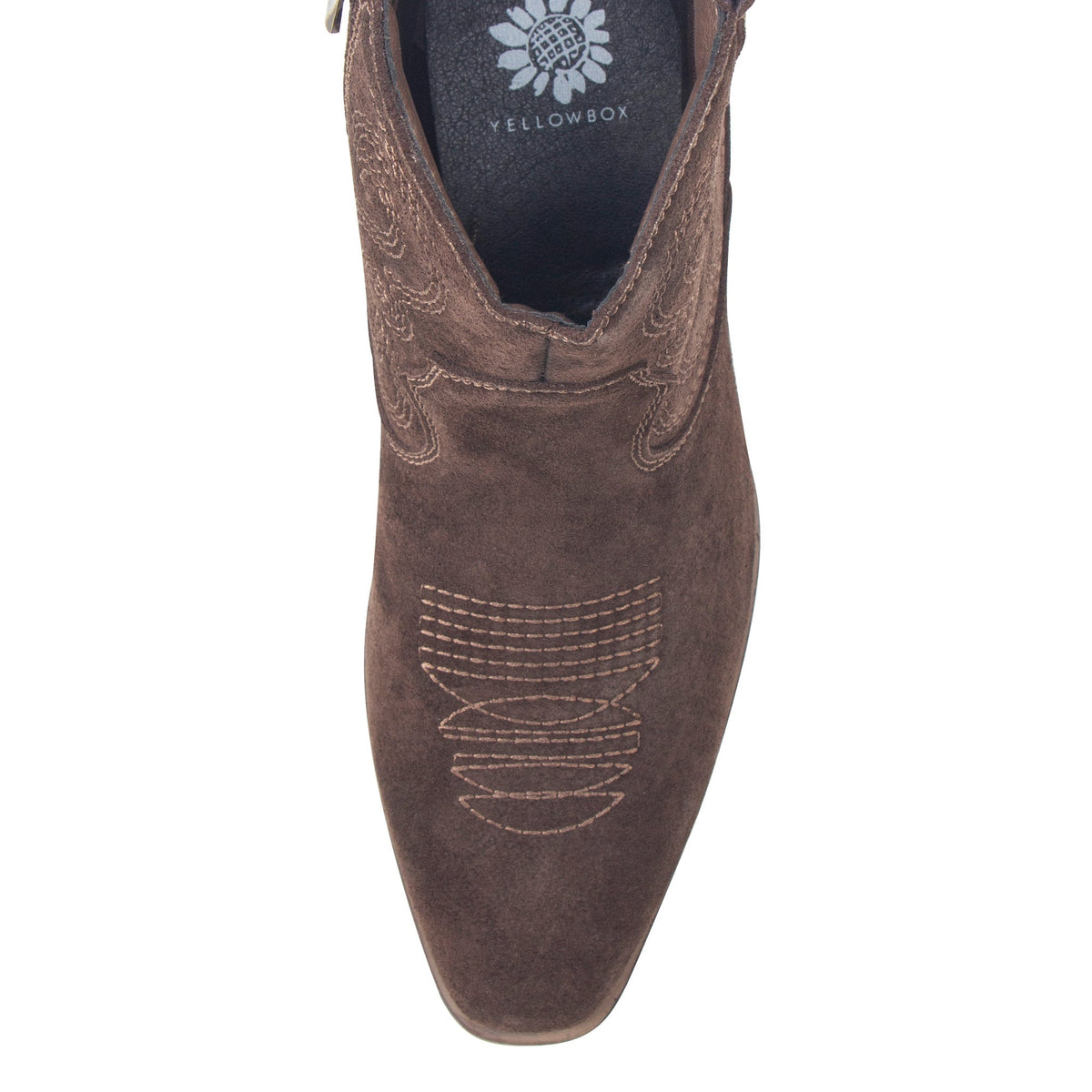 Yellow Box Footwear Sale | Brooklyn Embroidered Bootie - Brown