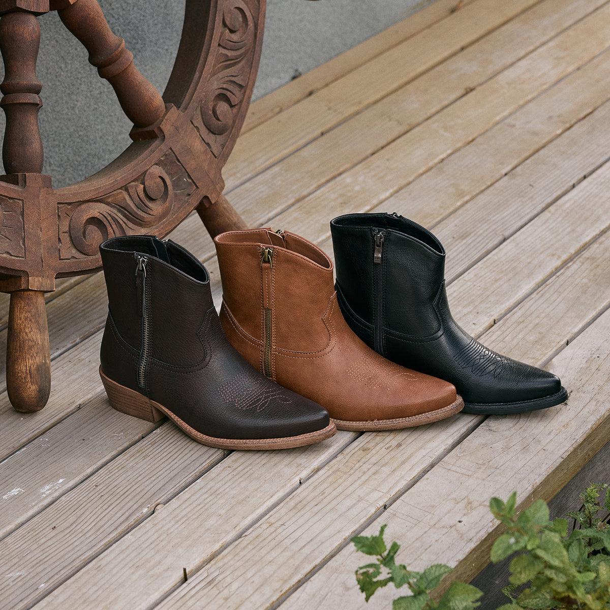 Yellow Box Footwear Great Value | Bernadette Western Bootie - Tan