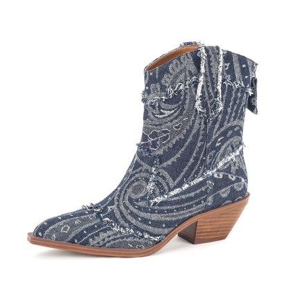 Yellow Box Footwear Customer Favorite | Lavinia Western Boot - Denim