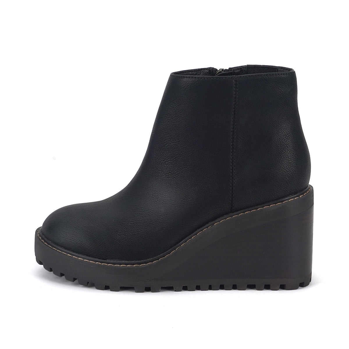 Yellow Box Footwear Signature | Alexis Wedge Ankle Boot - Black