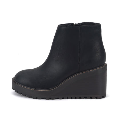 Yellow Box Footwear Signature | Alexis Wedge Ankle Boot - Black