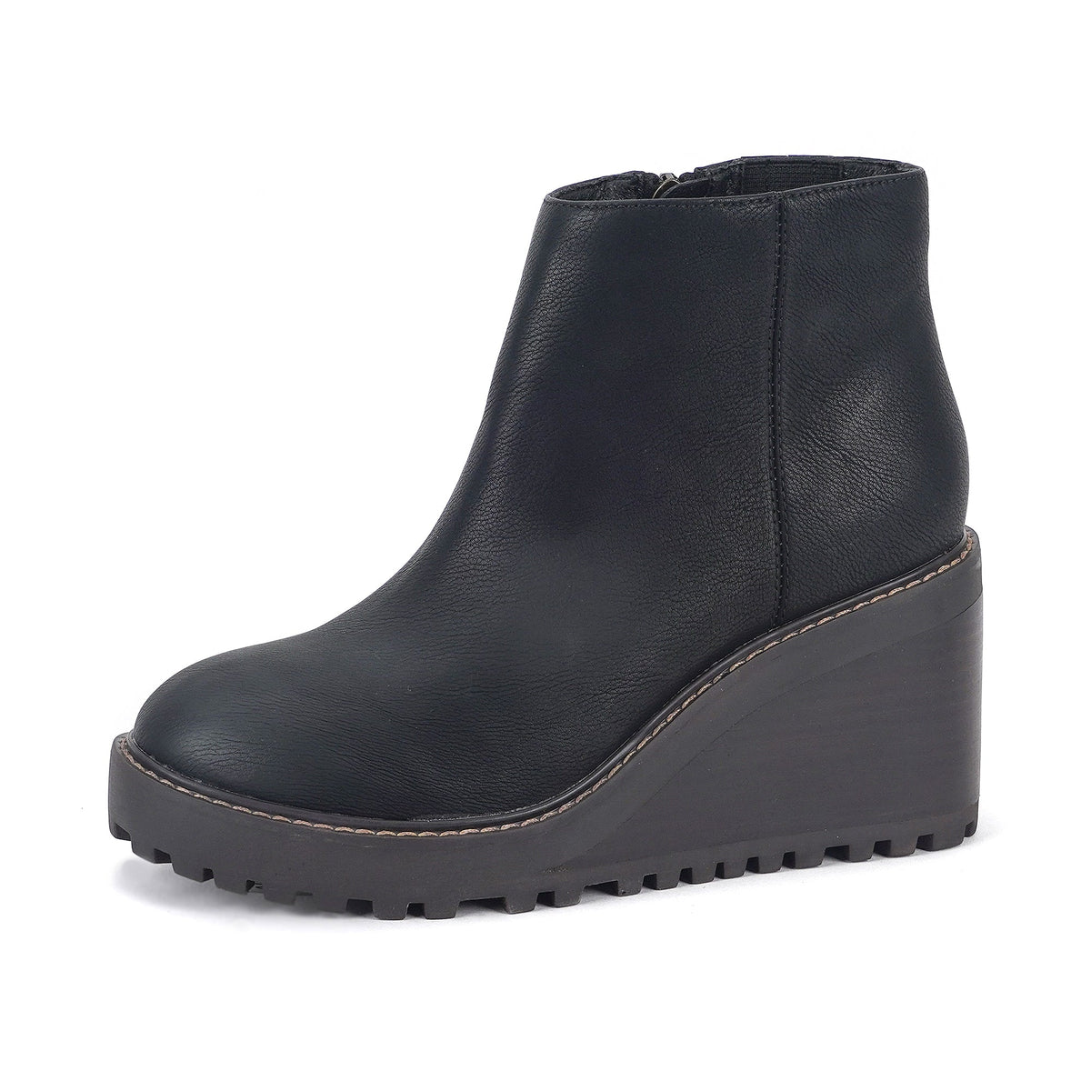Yellow Box Footwear Signature | Alexis Wedge Ankle Boot - Black