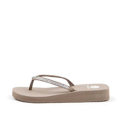 Yellow Box Footwear Classic | Jello Rhinestone Sandal - Rich Taupe