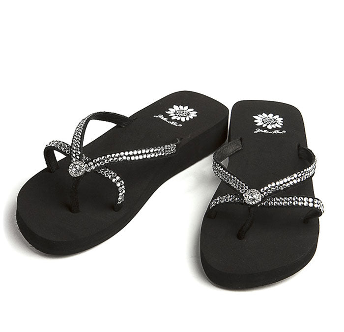 Yellow Box Footwear Trending | Stormy Rhinestone Sandal - Black
