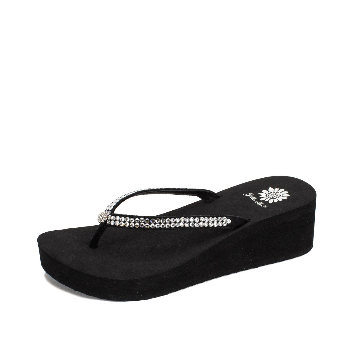 Yellow Box Footwear Sale | Custard Wedge Sandal - Black
