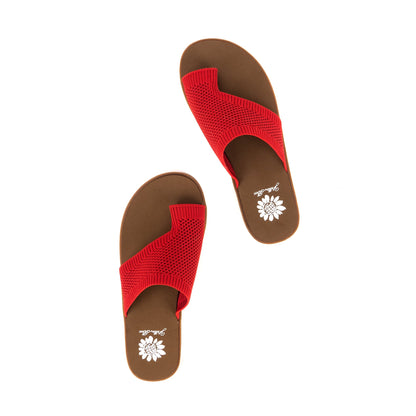 Yellow Box Footwear Value | Feeza Knit Sandal - Red