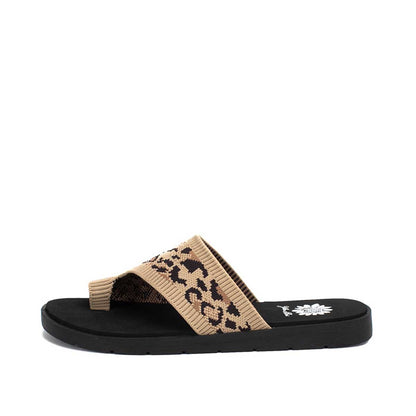 Yellow Box Footwear New | Feeza Knit Sandal - Leopard