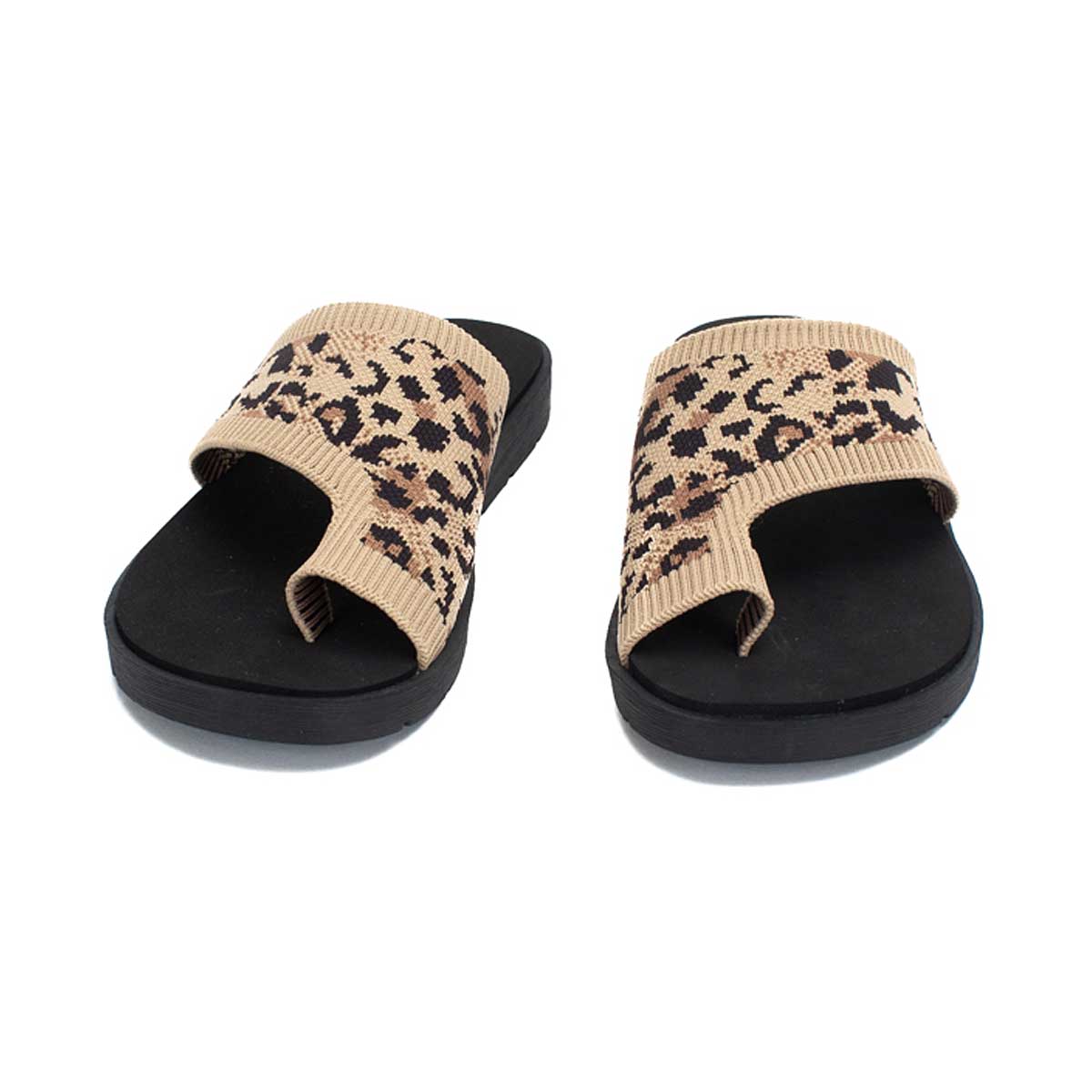 Yellow Box Footwear New | Feeza Knit Sandal - Leopard