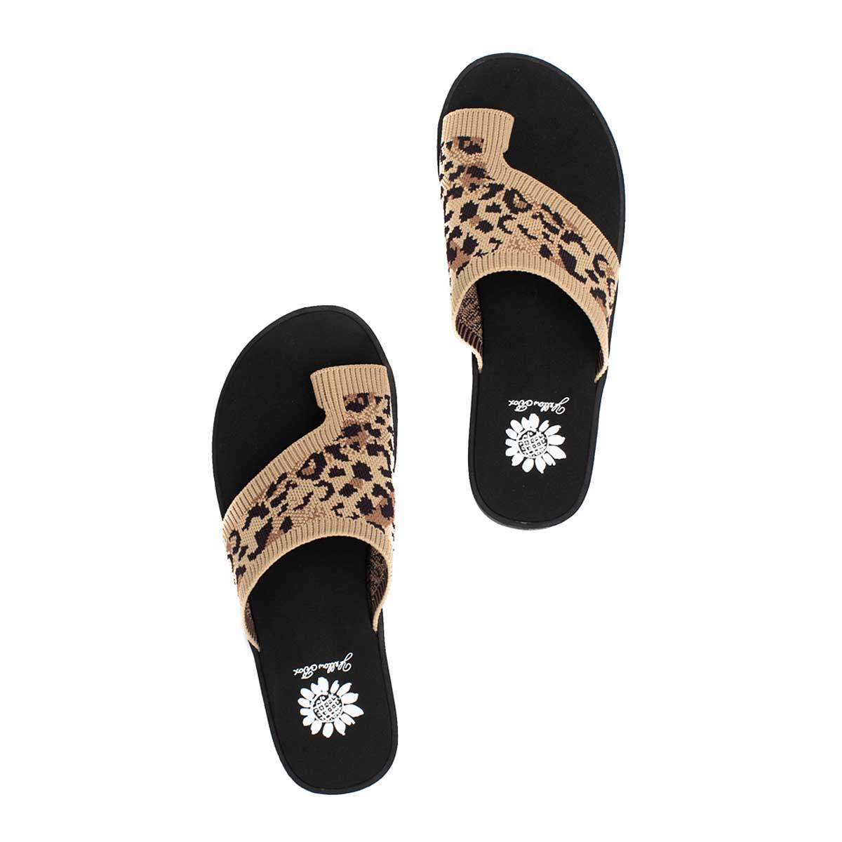 Yellow Box Footwear New | Feeza Knit Sandal - Leopard