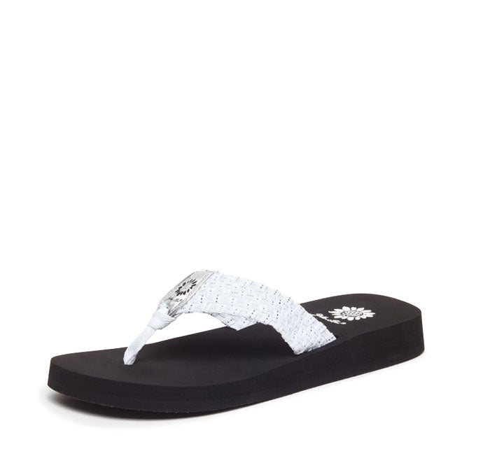 Yellow Box Footwear Essential | Soleil Flip Flop - White Silver