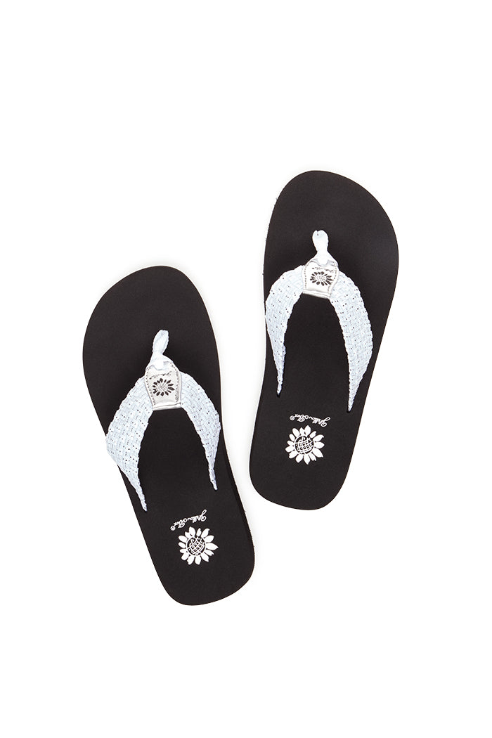 Yellow Box Footwear Essential | Soleil Flip Flop - White Silver
