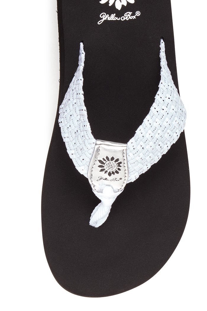 Yellow Box Footwear Essential | Soleil Flip Flop - White Silver