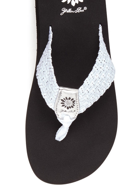 Yellow Box Footwear Essential | Soleil Flip Flop - White Silver