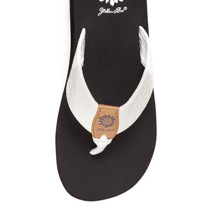 Yellow Box Footwear Featured | Flax Flip Flop - White