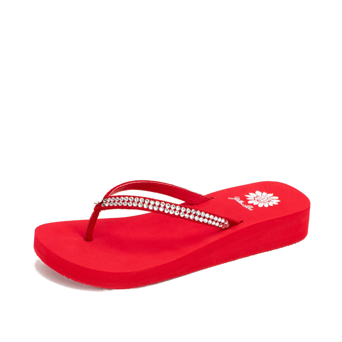 Yellow Box Footwear Sale | Jello Rhinestone Sandal - Red