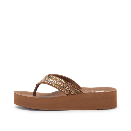 Yellow Box Footwear Value | Bryce Flatform Sandal - Tan Multi
