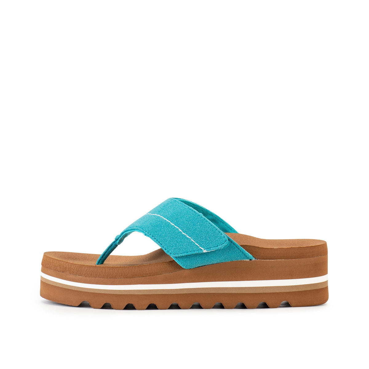 Yellow Box Footwear Latest | Calica Flatform Sandal - Turquoise