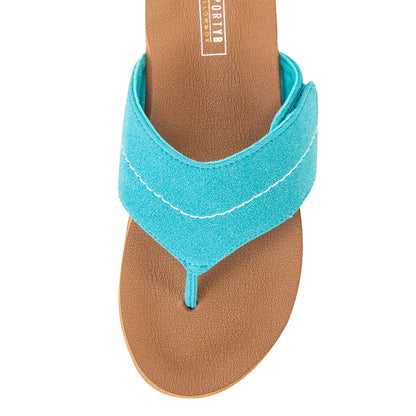 Yellow Box Footwear Latest | Calica Flatform Sandal - Turquoise
