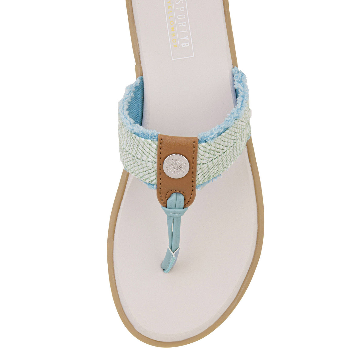 Yellow Box Footwear Trending | Stencil Thong Sandal - Blue