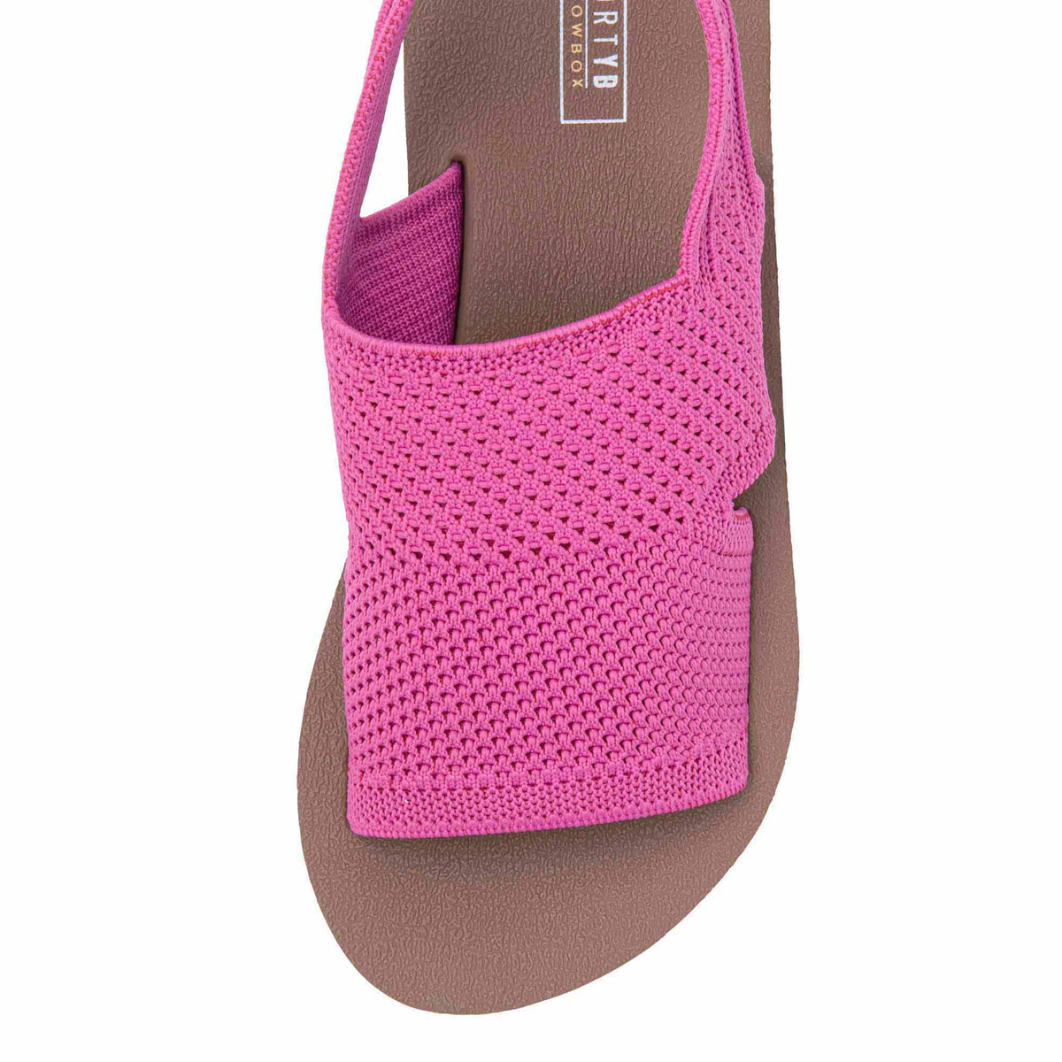 Yellow Box Footwear Special Offer | Martie Knit Flatform Sandal - Fuchsia