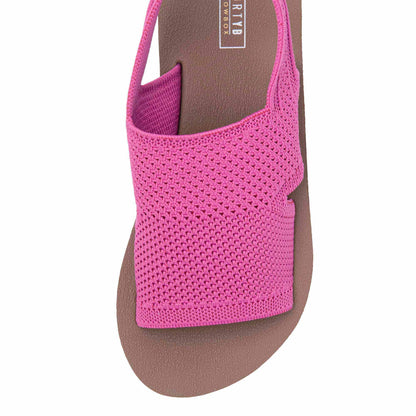 Yellow Box Footwear Special Offer | Martie Knit Flatform Sandal - Fuchsia