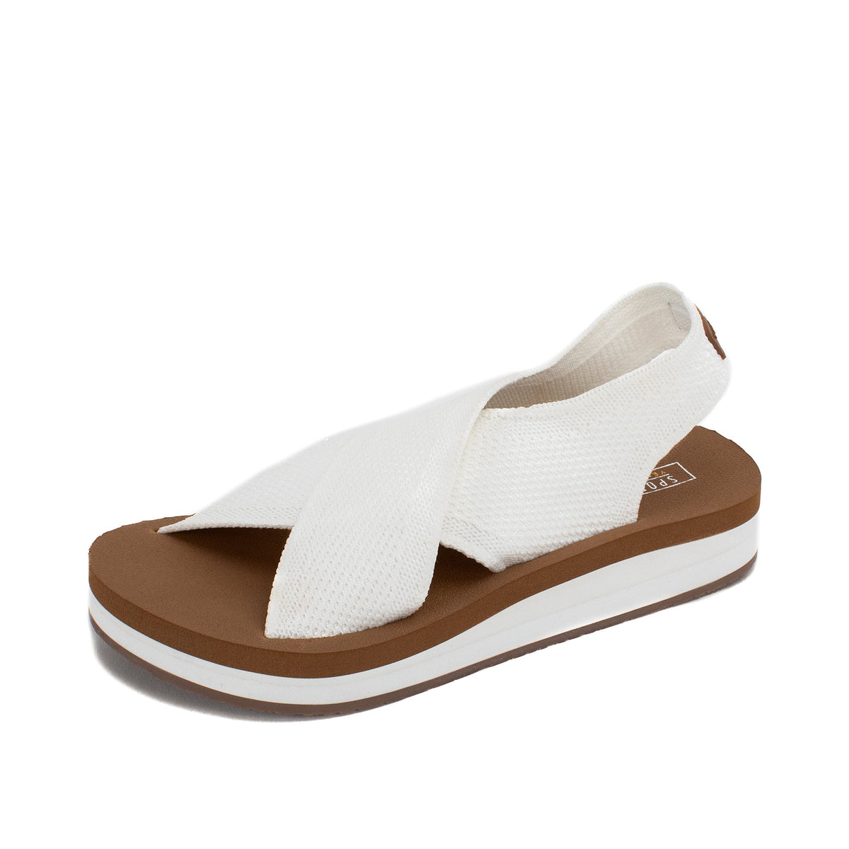 Yellow Box Footwear Everyday | Miranda Knit Flatform Sandal - White