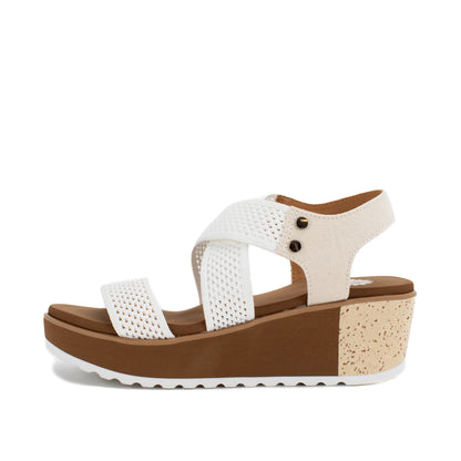 Yellow Box Footwear Sale | Marnie Wedge Sandal - White