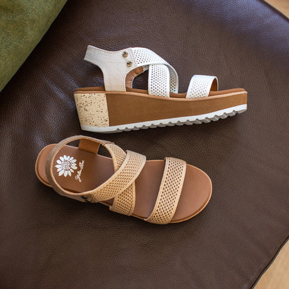 Yellow Box Footwear Sale | Marnie Wedge Sandal - White
