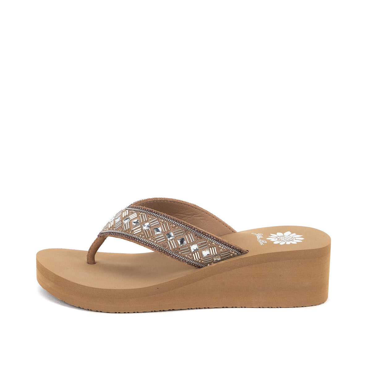 Yellow Box Footwear Latest | Selvia Wedge Sandal - Tan Multi