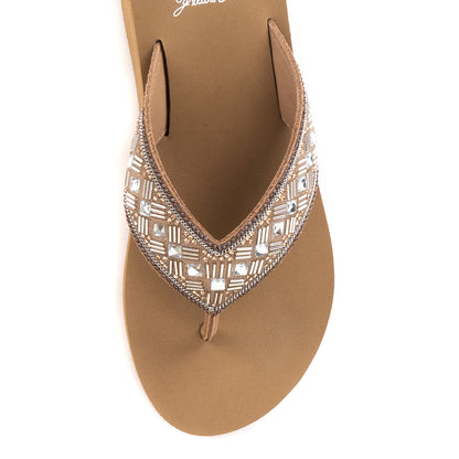 Yellow Box Footwear Latest | Selvia Wedge Sandal - Tan Multi