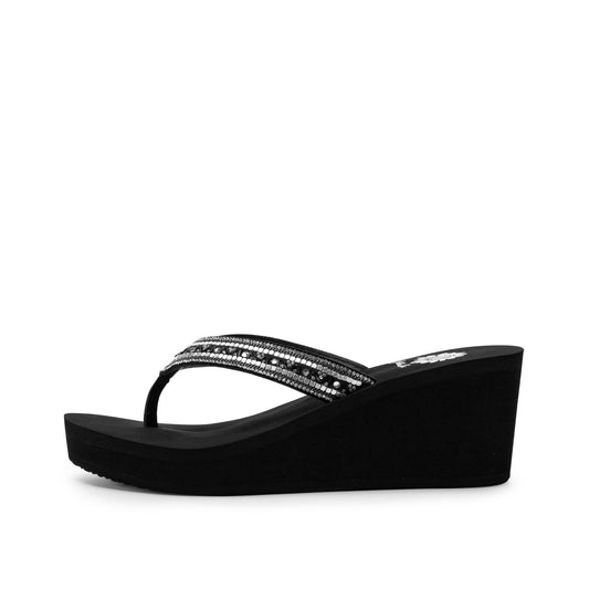 Yellow Box Footwear Classic | Edan Wedge Sandal - Black