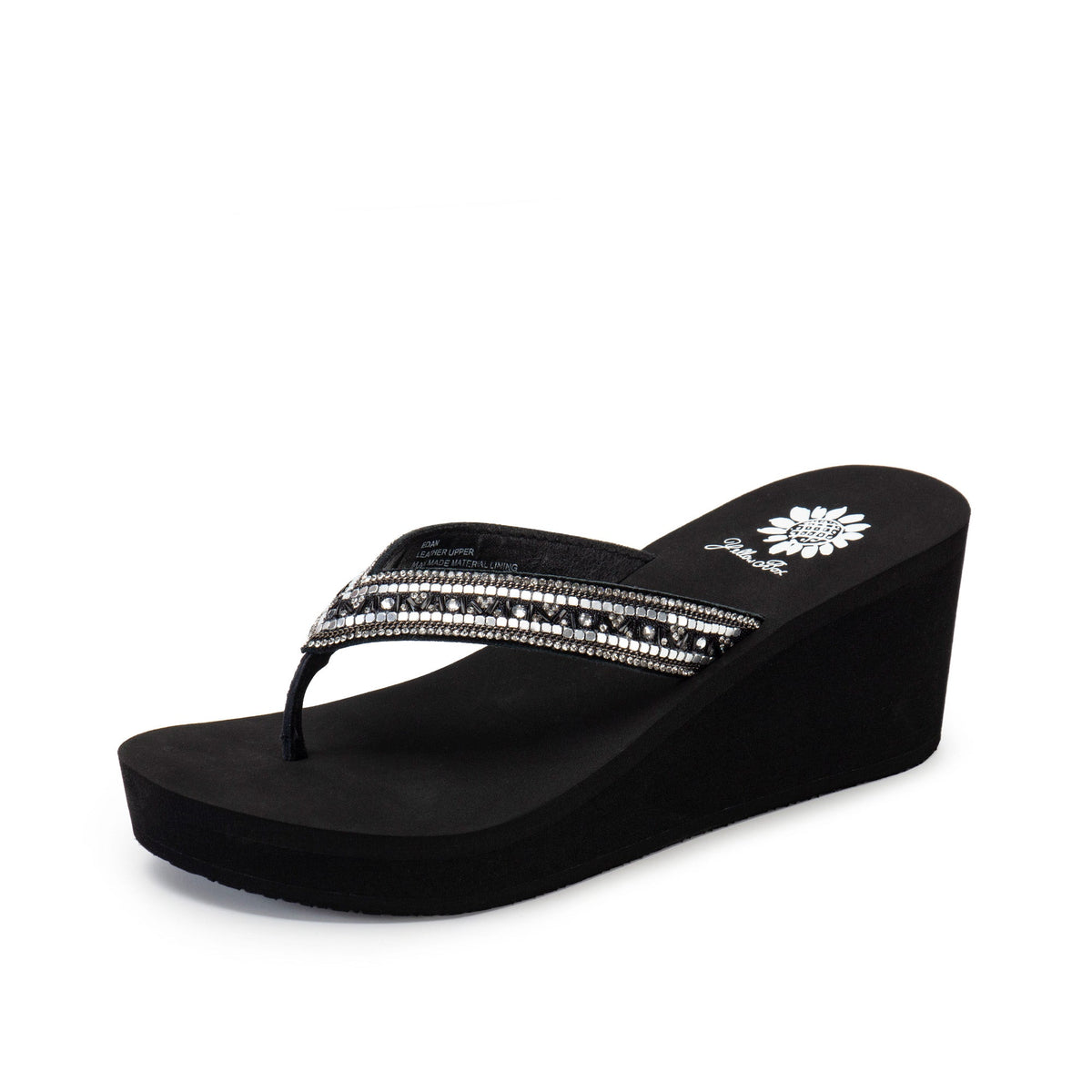 Yellow Box Footwear Classic | Edan Wedge Sandal - Black