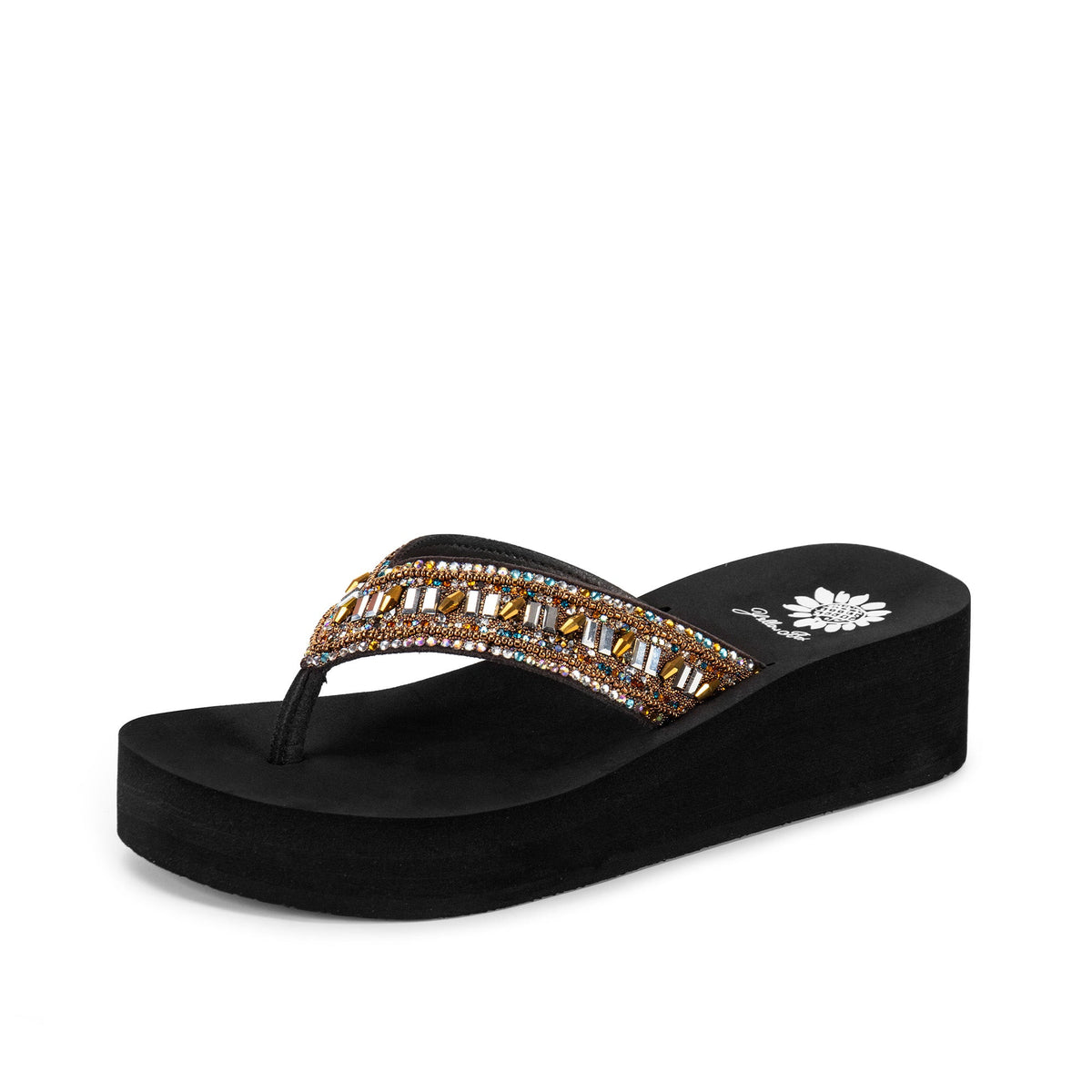 Yellow Box Footwear Customer Favorite | Raziq Flatform Sandal - Brown Multi