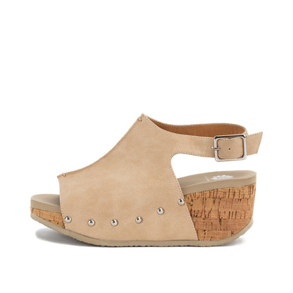 Yellow Box Footwear New | Capella Wedge Sandal - Taupe