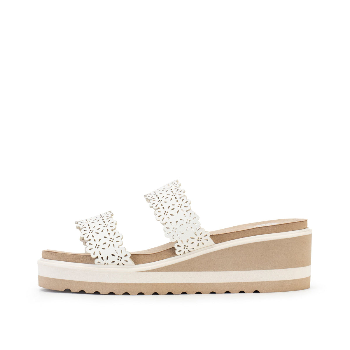 Yellow Box Footwear Sale | Airy Wedge Sandal - White
