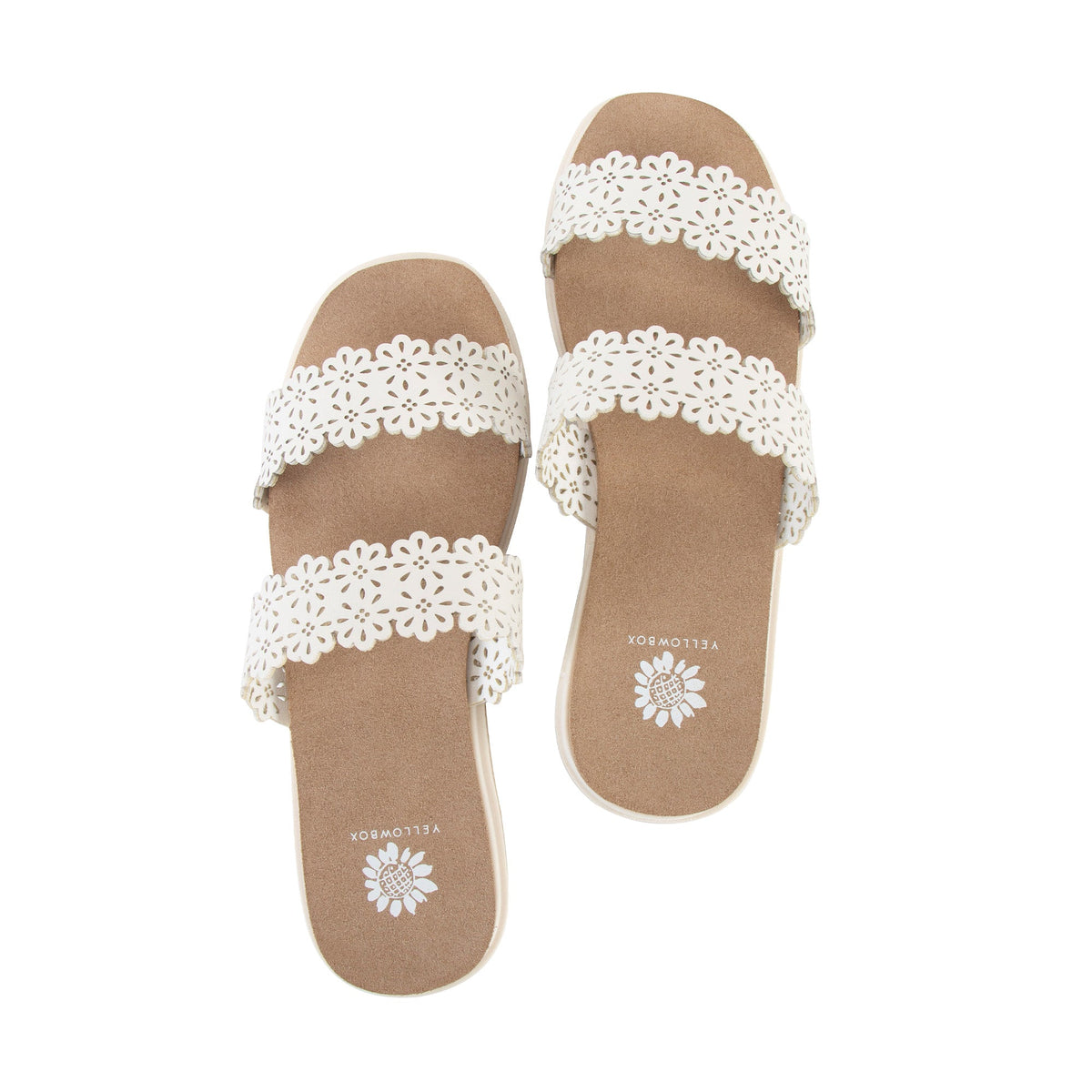Yellow Box Footwear Sale | Airy Wedge Sandal - White