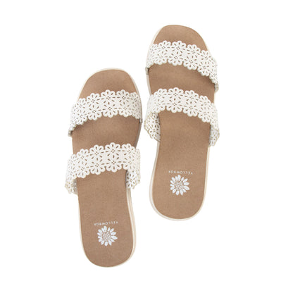 Yellow Box Footwear Sale | Airy Wedge Sandal - White