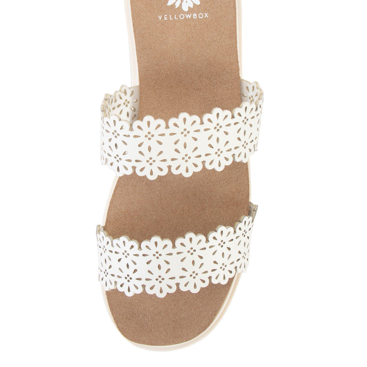 Yellow Box Footwear Sale | Airy Wedge Sandal - White