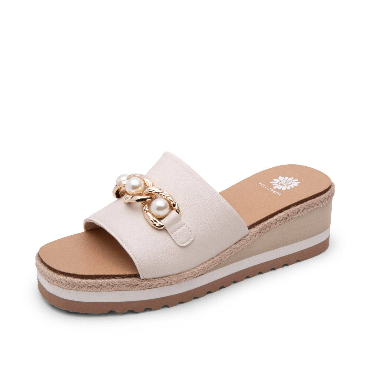 Yellow Box Footwear Discount | Adelfia Wedge Sandal - Ivory