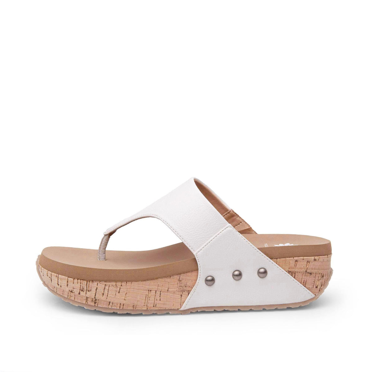 Yellow Box Footwear Classic | Bandini Flatform Sandal - White