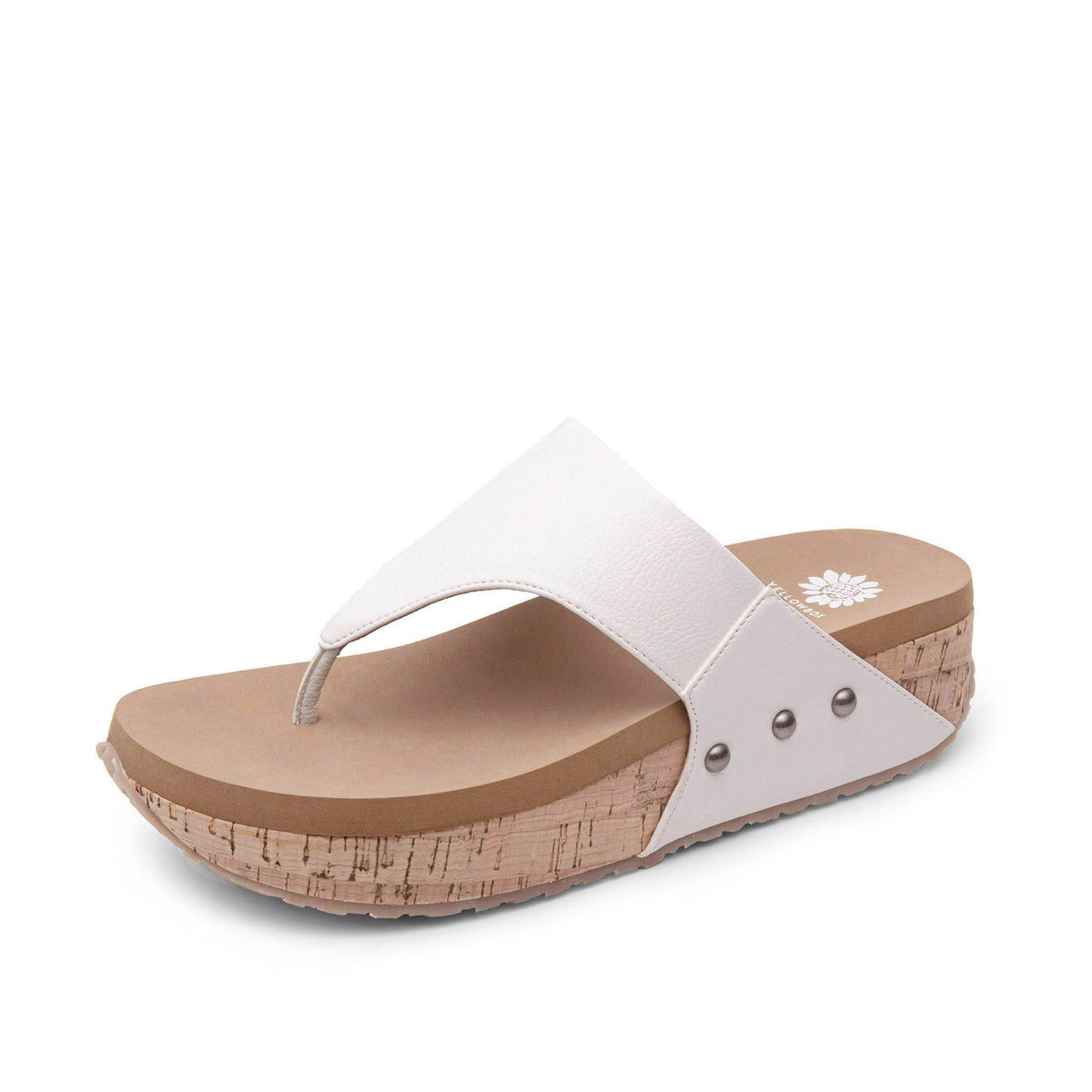 Yellow Box Footwear Classic | Bandini Flatform Sandal - White