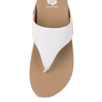 Yellow Box Footwear Classic | Bandini Flatform Sandal - White