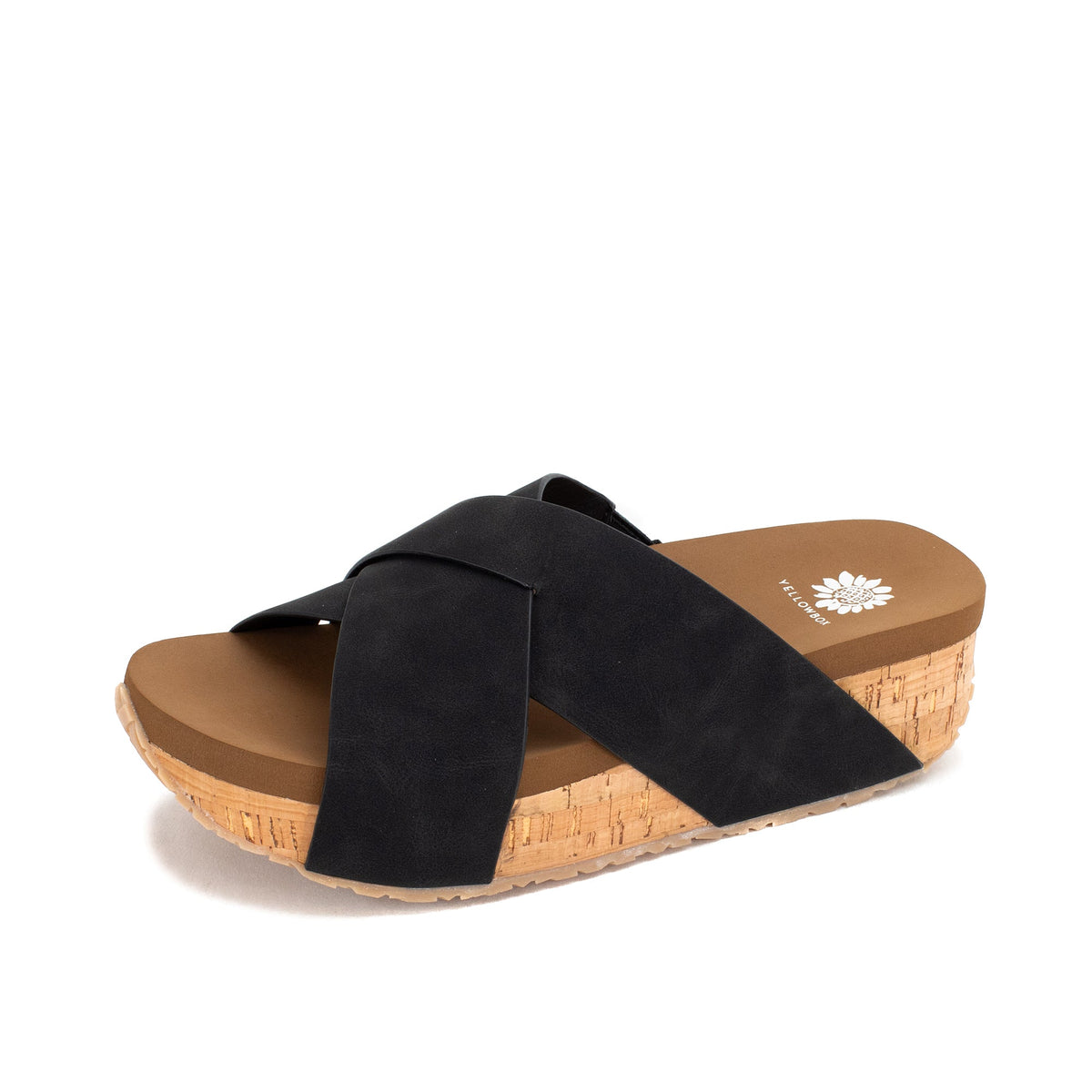 Yellow Box Footwear Value | Bursa Crossband Flatform - Black