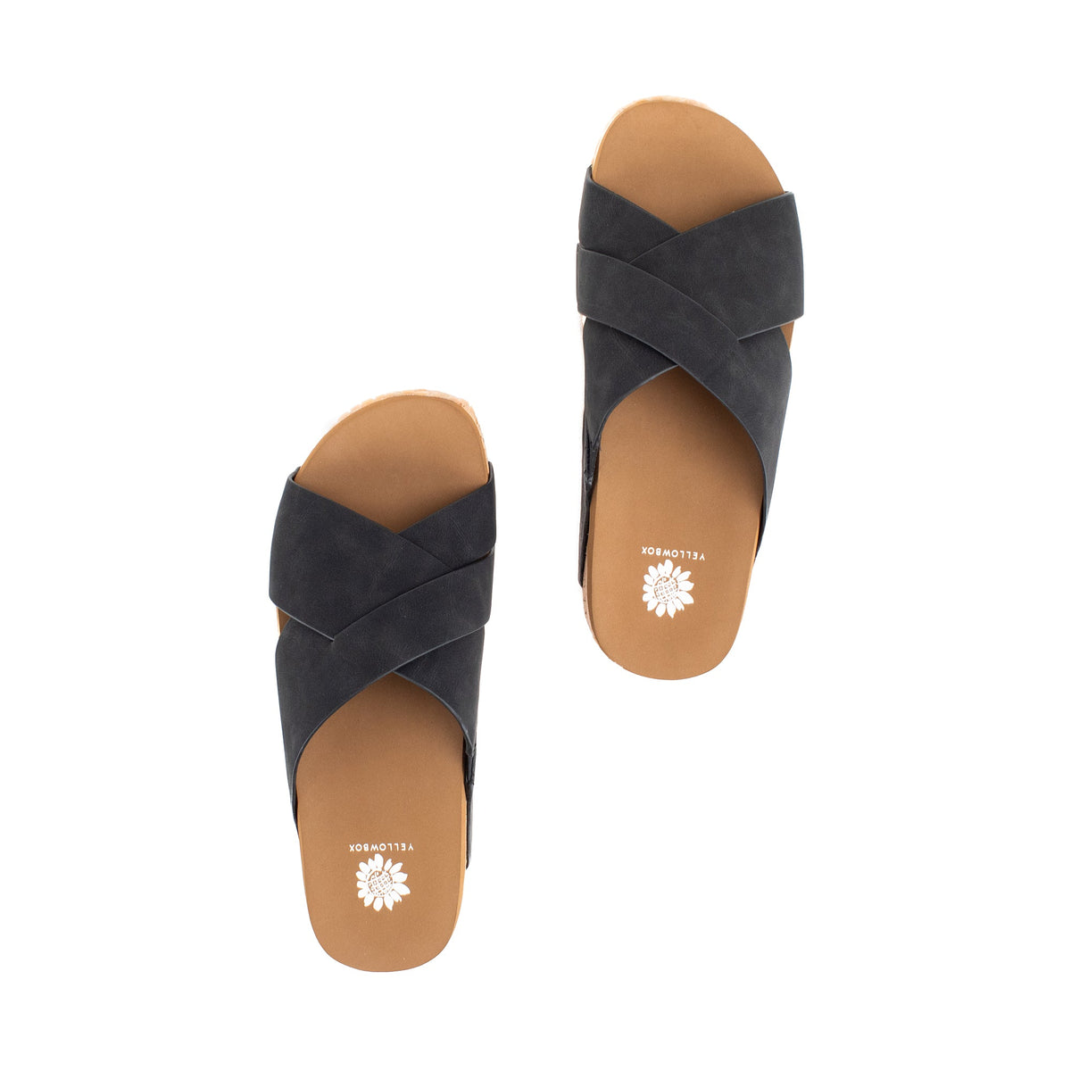 Yellow Box Footwear Value | Bursa Crossband Flatform - Black