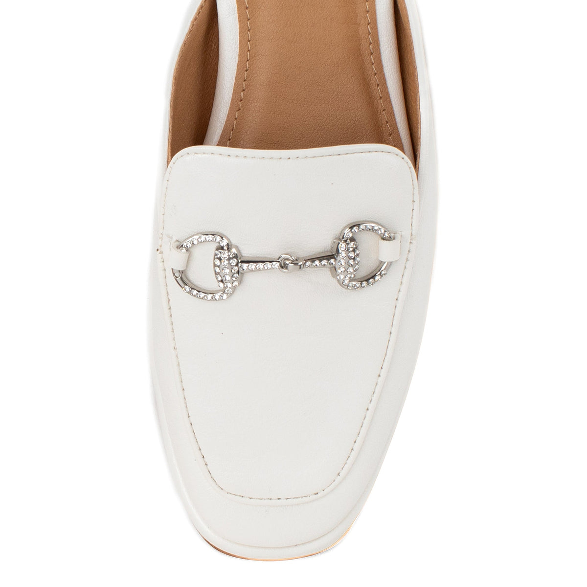 Yellow Box Footwear Trusted | Jolene Loafer Mule - White