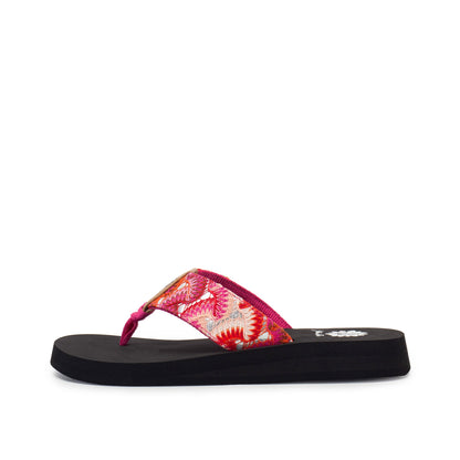 Yellow Box Footwear Essential | Fedonia Flip Flop - Fuchsia Multi