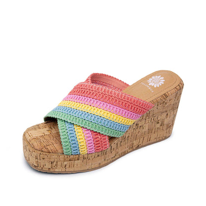 Yellow Box Footwear Discount | Halva Wedge Sandal - Pink Multi